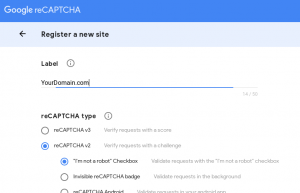 Google ReCaptcha Add Site